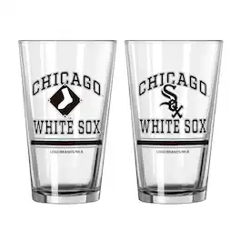Logo Brands - Chicago White Sox 16oz. Pint Glass Two Pack - Multicolor