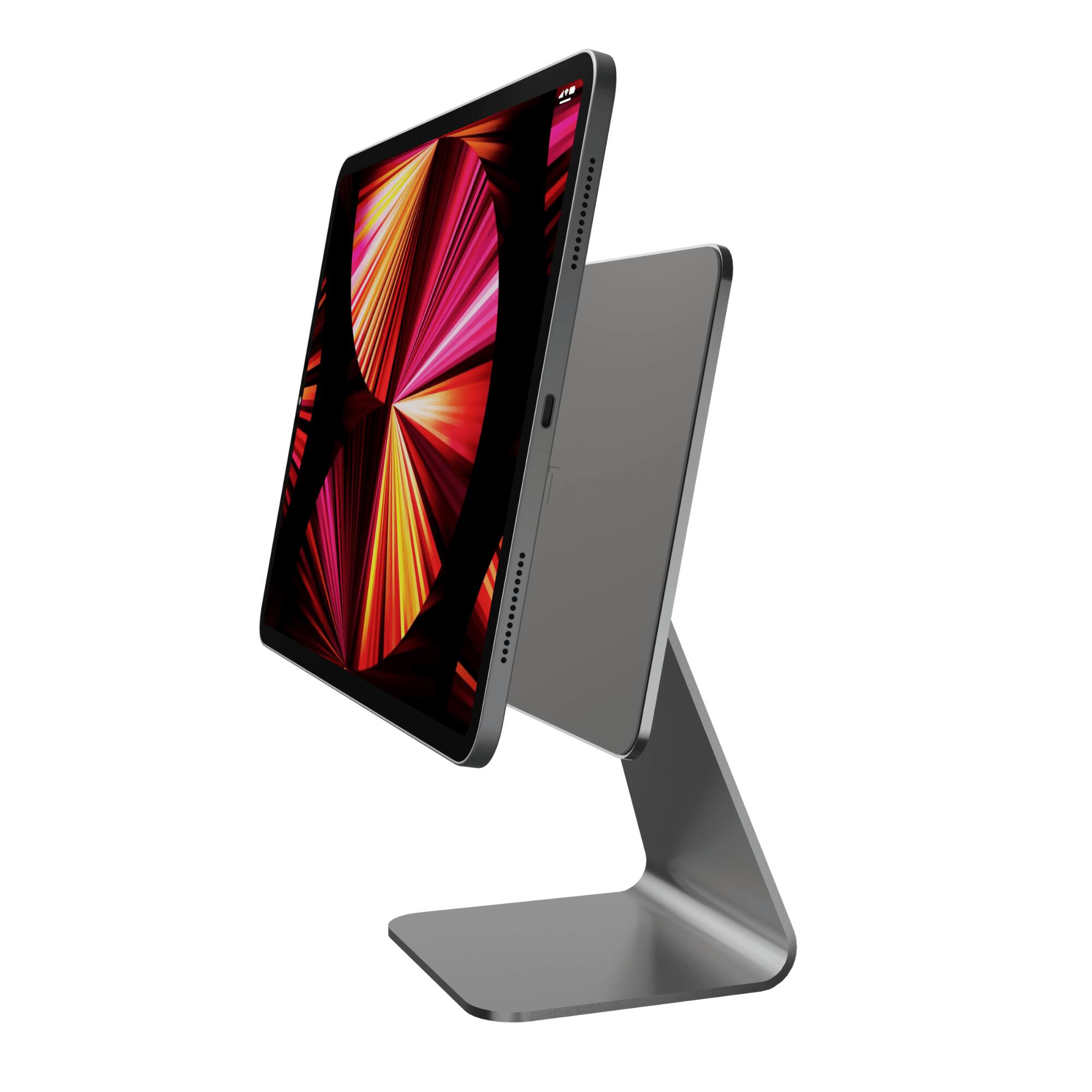 Alt View 2. Cygnett - MagStand for iPad 10.9/11" with Soft Silicon Face for iPad Attachment - Grey.