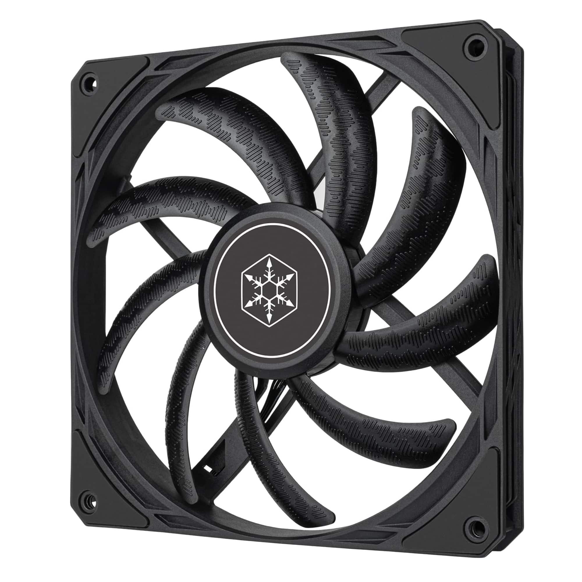 SilverStone - Air Slimmer 140 Enhanced 140mm Slim Fan with Full-range PWM - Black