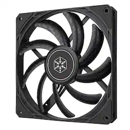 SilverStone - Air Slimmer 140 Enhanced 140mm Slim Fan with Full-range PWM - Black
