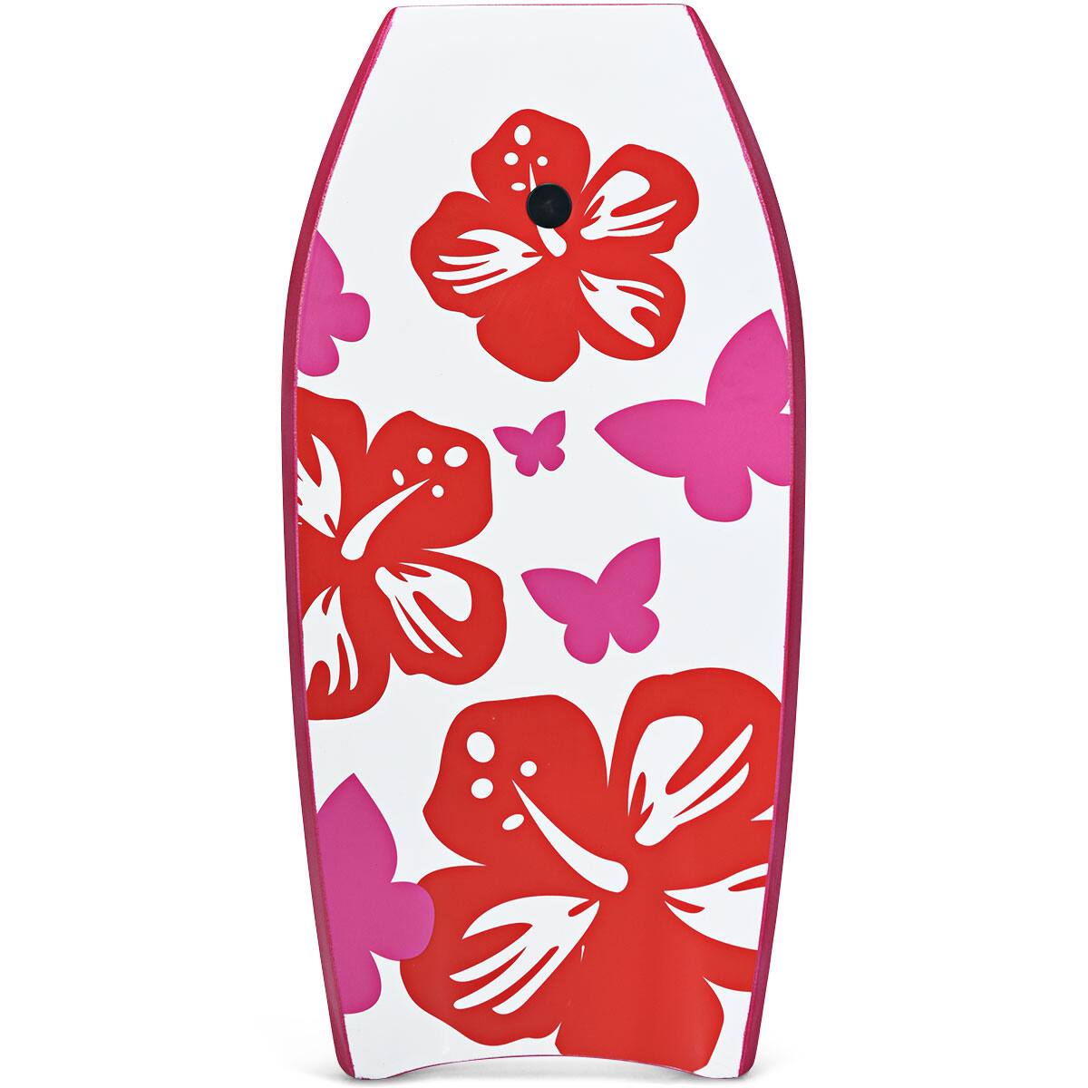 Alt View 10. GOPLUS - Goplus 41" Super Lightweight Bodyboard Surfing W/Leash EPS Core Boarding IXPE - Pink.