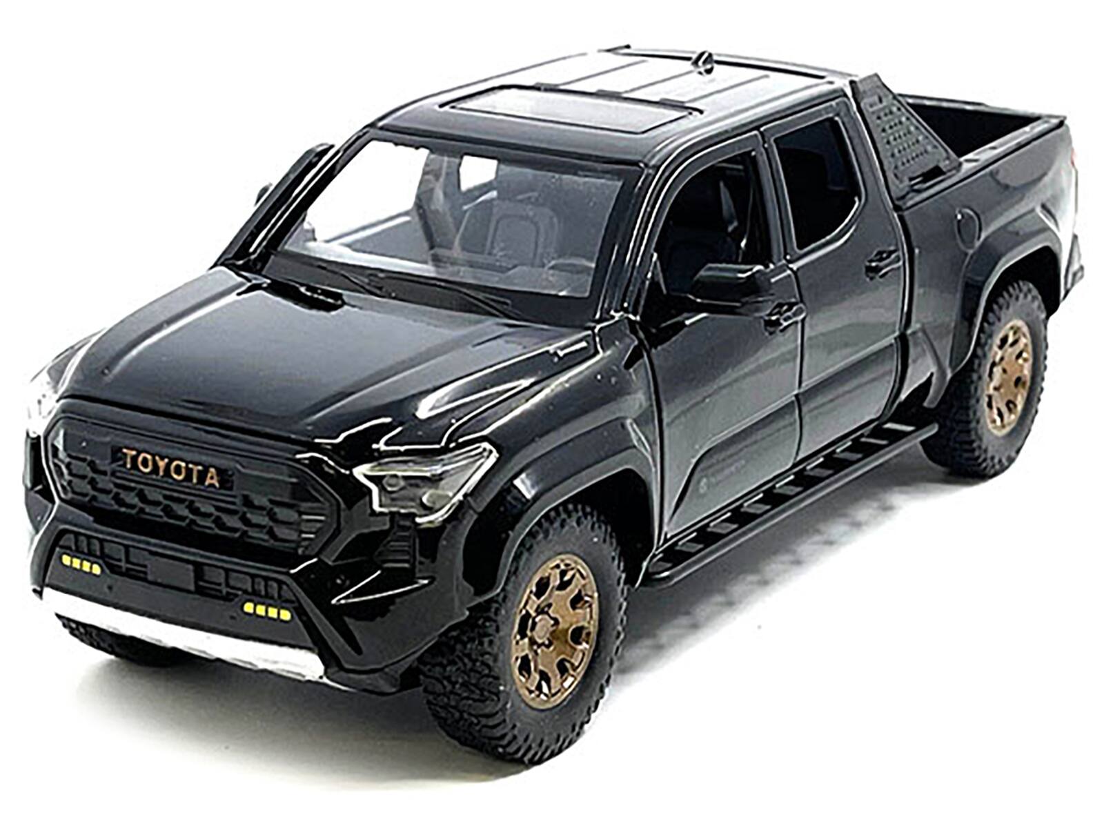 Alt View 1. Mijo Exclusives - 2024 Toyota Tacoma Trailhunter Edition Pickup Truck Black 1/24 Diecast Model Car.