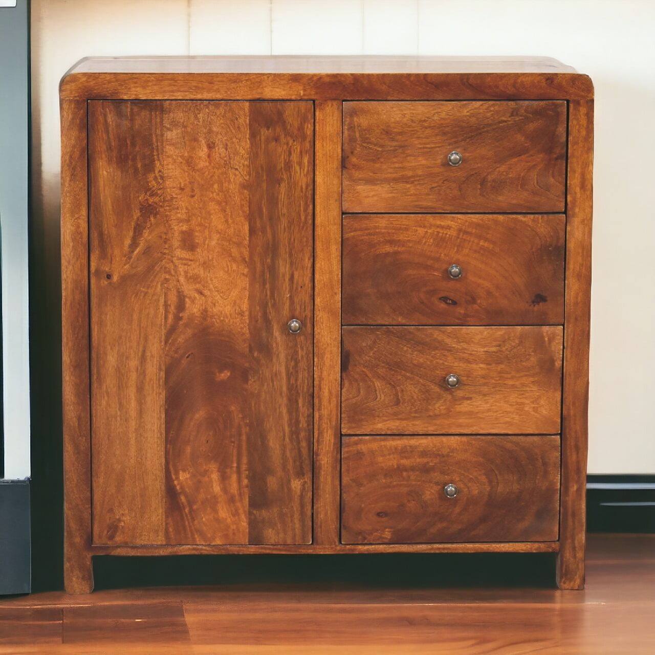 Alt View 8. Artisan Furniture - Artisan Furniture Solid Wood Aspen Cabinet, 4 Drawers, Brown - Brown.