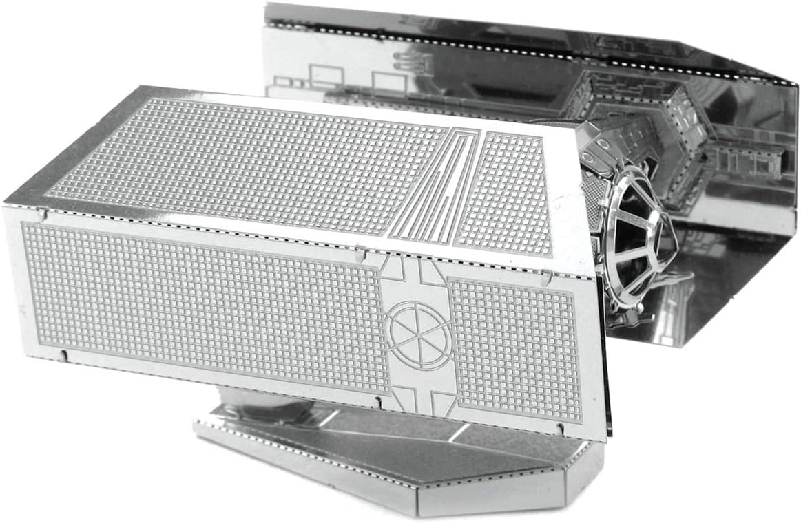 Alt View 4. Metal Earth - Metal Earth Star Wars OT Darth Vader's Tie Fighter 3D Metal Model Kit - Silver.