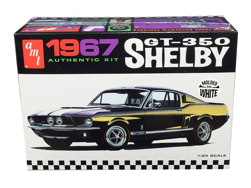 1967 GT-350 SHELBY  
AUTHENTIC KIT  
MOLDED IN WHITE  
1/25 SCALE