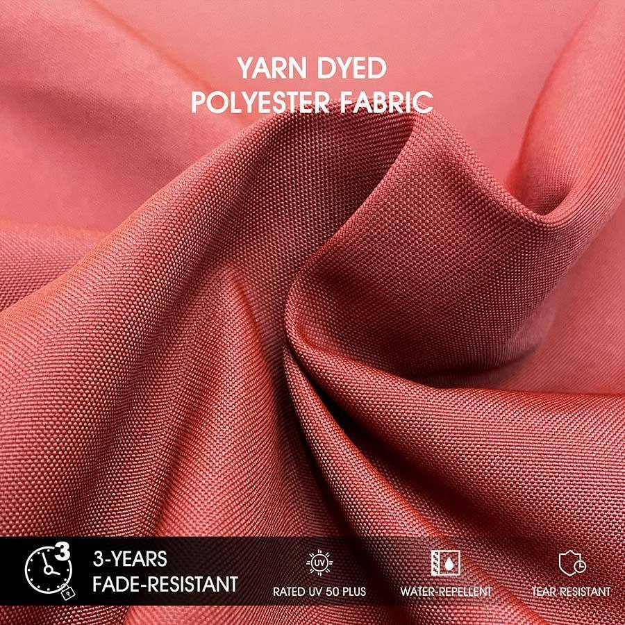 YARN DYED POLYESTER FABRIC

- 3-YEARS FADE-RESISTANT
- UV 50 PLUS
- WATER-REPELLENT
- TEAR RESISTANT