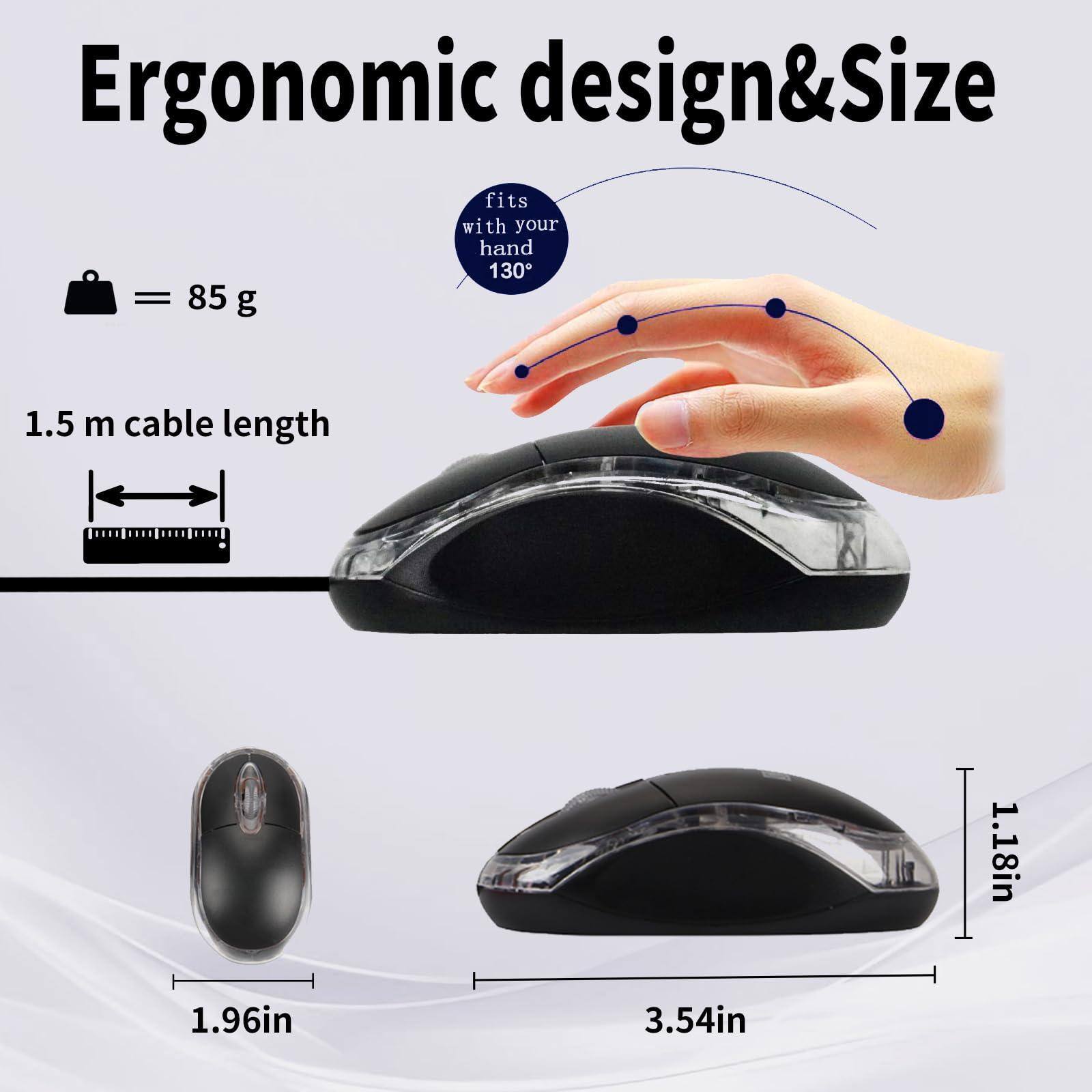 Ergonomic design & Size

- Fits with your hand 130°
- 85 g
- 1.5 m cable length
- 1.18 in
- 1.96 in
- 3.54 in