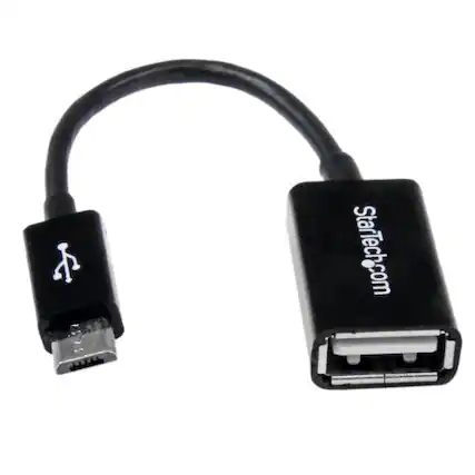 Front. Startech - 5in Micro USB to USB OTG Host Adapter M/F.
