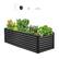 Front. VEVOR - Metal Raised Garden Bed, 6 x 3 x 2 ft Outdoor Galvanized Planter Garden Box, Open Bottom Design - Gray.