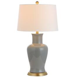 Jonathan Y - Julian 29" Traditional Classic Ceramic Urn LED Table Lamp - Gray