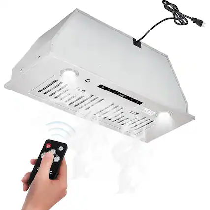 Front. Acekool - Range Hood 30 inch Under Cabinet, 450 CFM, Ducted/ Ductless Convertible Duct - Silver.