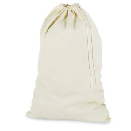 Front. Whitmor - Whitmor White Canvas Laundry Bag - White.