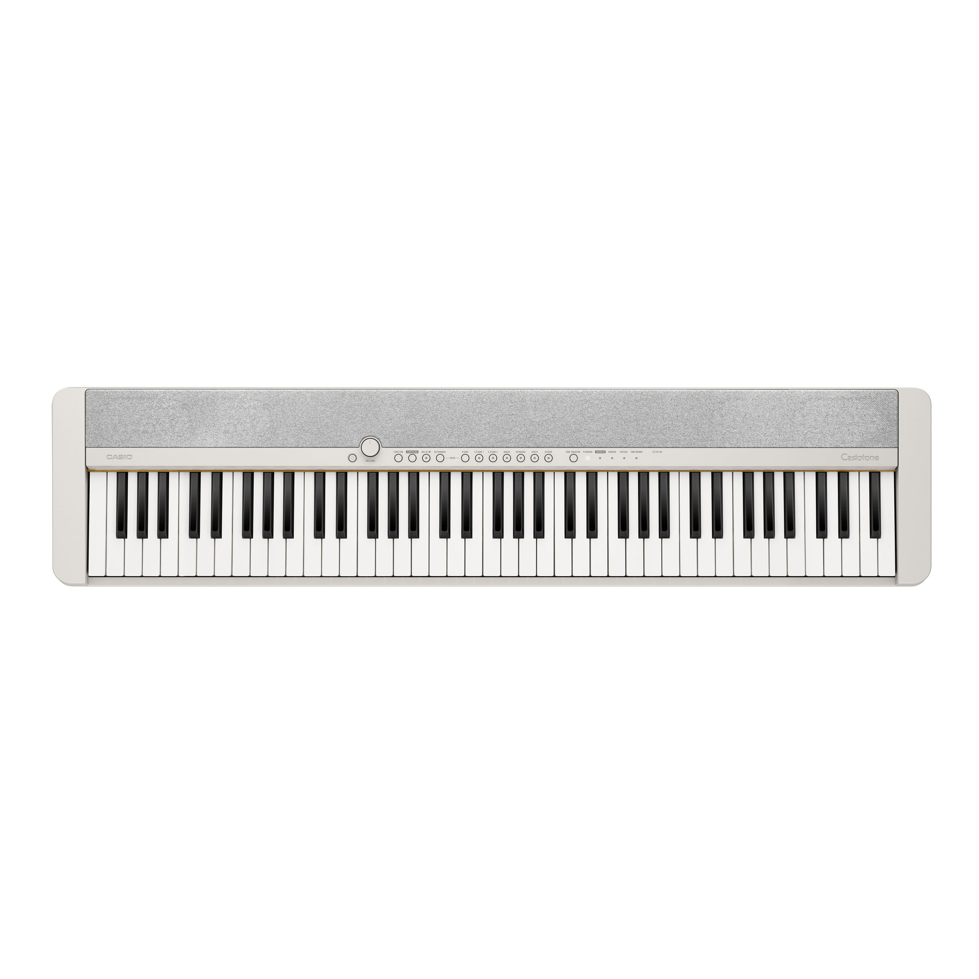 Casio - Casiotone CTS176 76-Key Portable Keyboard with Power Supply - White