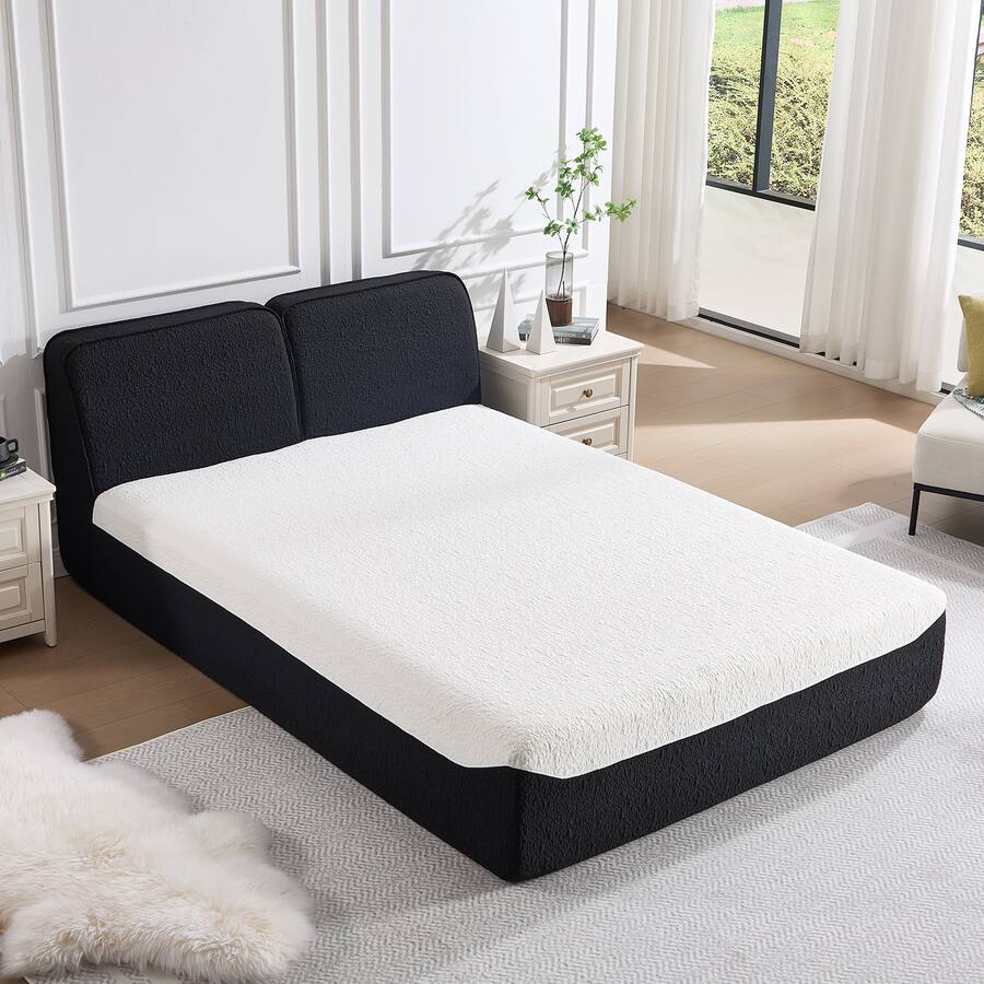 Compressed Bed Frame Bestier Compressed Bed with No Assembly Required, 3 Step Setup ...