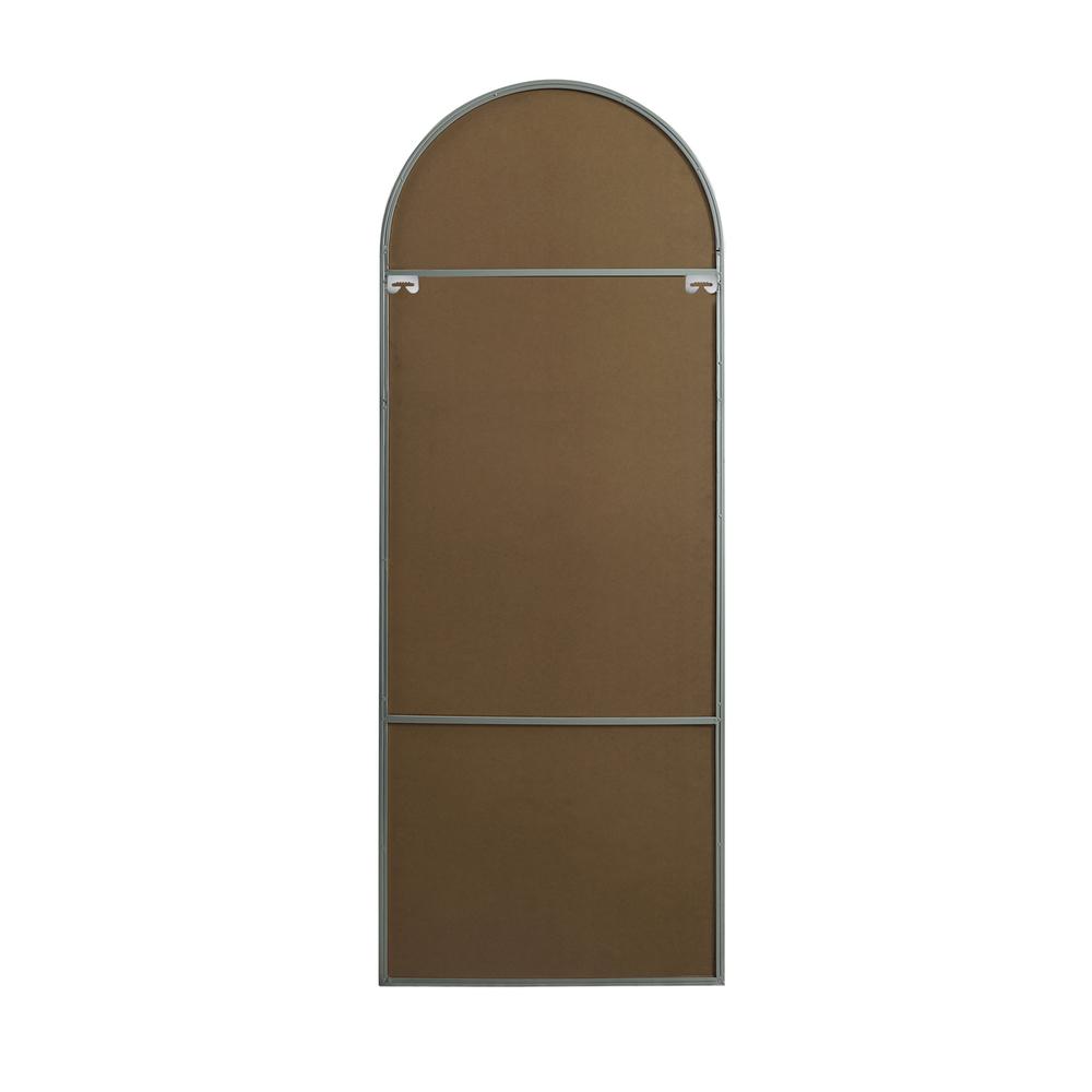 Angle. Elegant Decor - Metal Frame Arch Full Length Mirror 28x74 Inch in Silver - Silver.