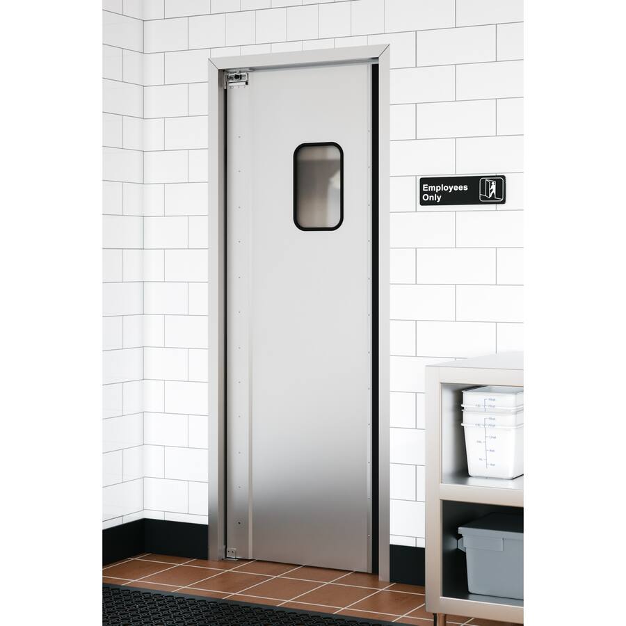 Koolmore Commercial Single Aluminum Swinging Traffic Door with 9 In. x ...