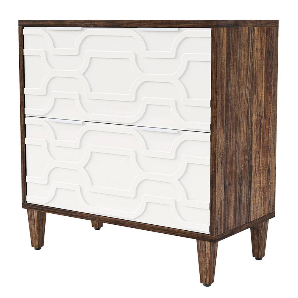 Alt View 2. Kadyn - Kadyn Filing Stroage Cabinets, Wood File Cabinet, 2-Drawer Storage Cabinet for A4/Letter/Legal Size,White - White.