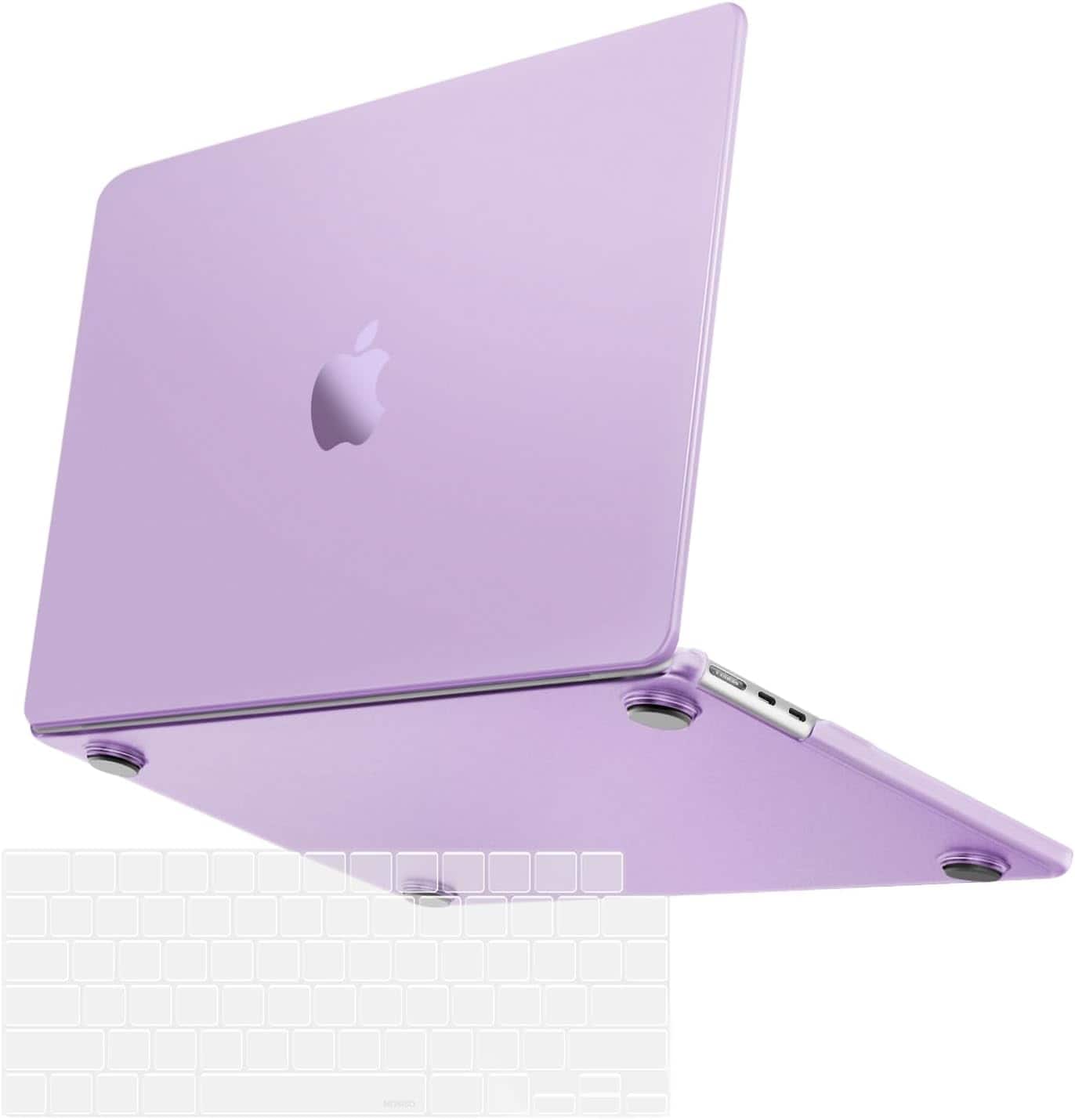 mosiso - Ultra-Thin Hard Shell Case & Keyboard Cover for MacBook Air 13 inch (A3449 A3240 A3113 A2681 2022–2026) - Purple