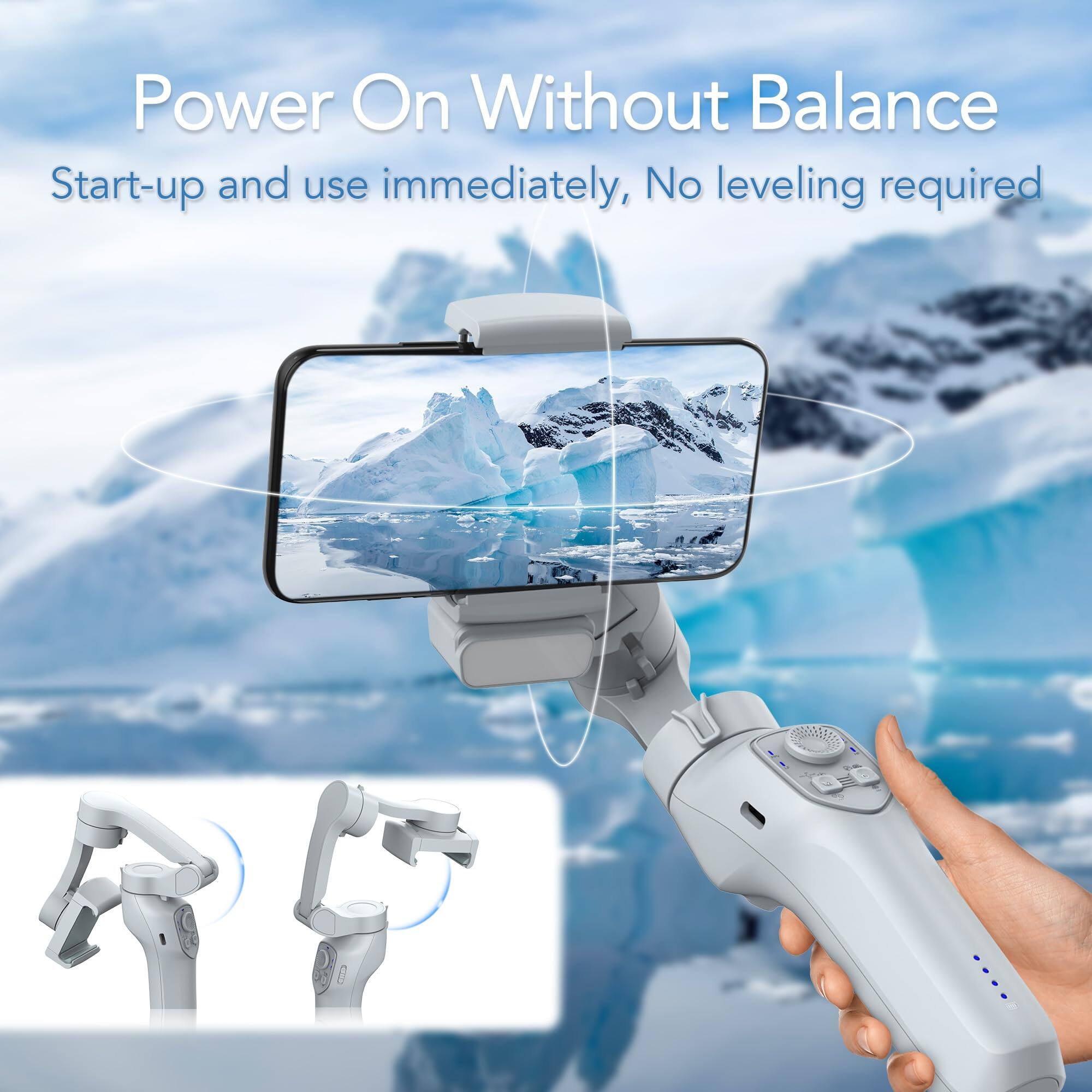 Power On Without Balance  
Start-up and use immediately, No leveling required