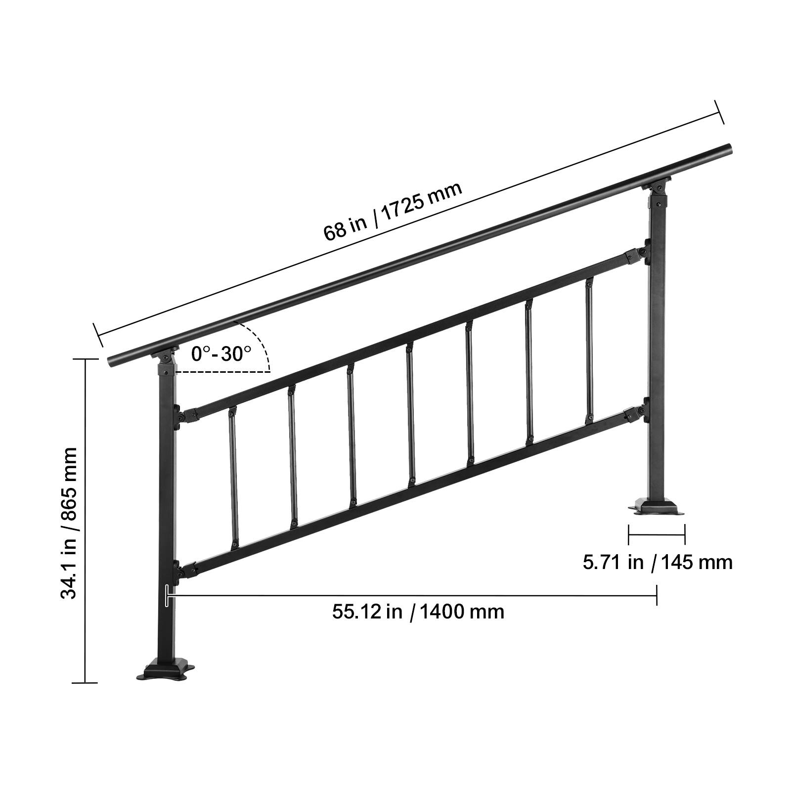 1725 mm, 68 in, 0-30, 865 mm, 1 in, 34.1, 55.12 in, 1400 mm, 5.71 in, 145 mm