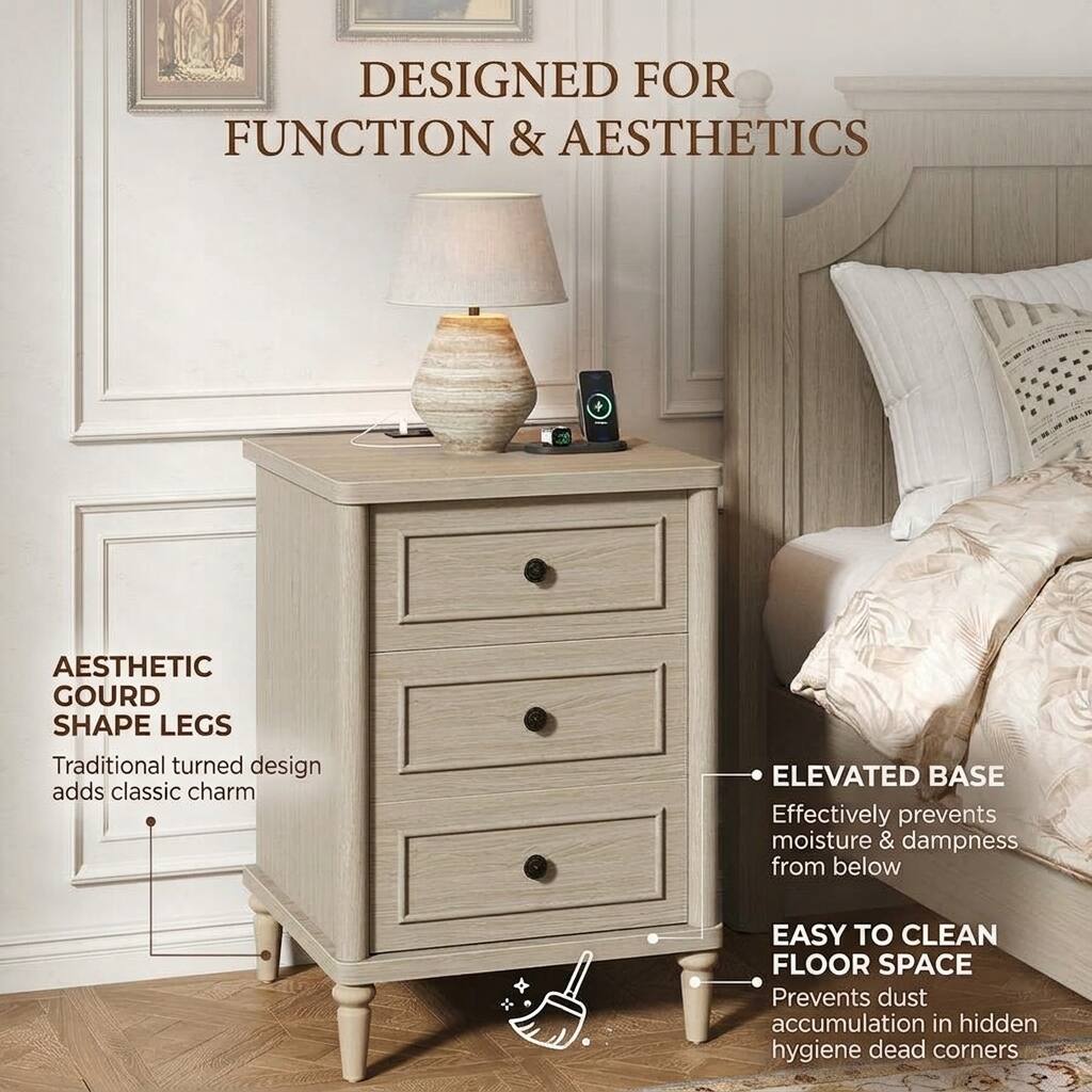 DESIGNED FOR FUNCTION & AESTHETICS

AESTHETIC GOURD SHAPE LEGS
Traditional turned design adds classic charm

ELEVATED BASE
Effectively prevents moisture & dampness from below

EASY TO CLEAN FLOOR SPACE
Prevents dust accumulation in hidden hygiene dead corners