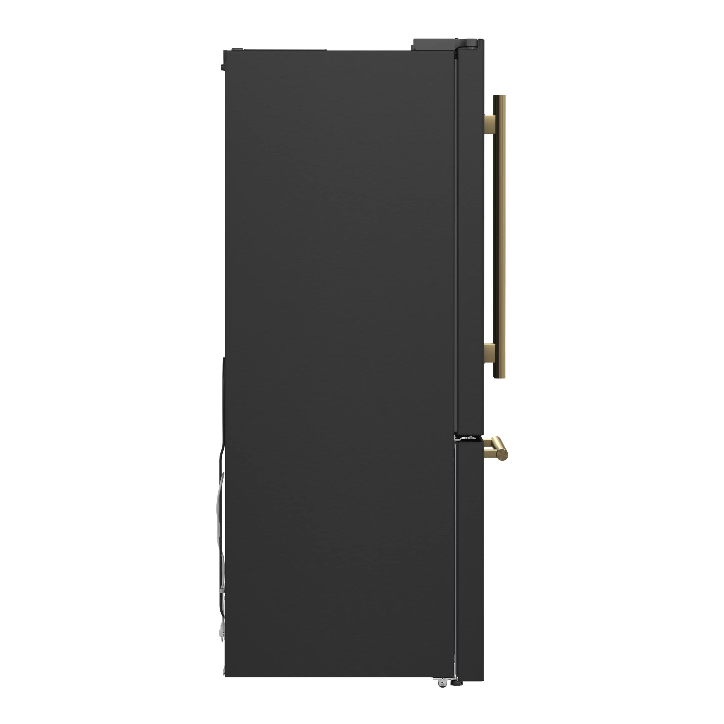 Angle. Forno Appliances - Gallipoli 17.5 Cu. Ft. Freestanding French Door Refrigerator - Black.