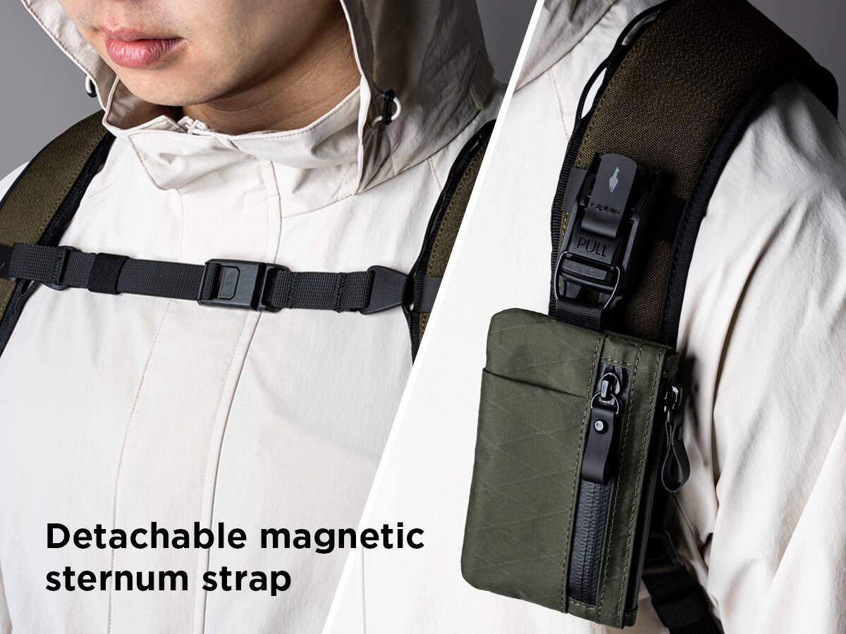 Detachable magnetic sternum strap