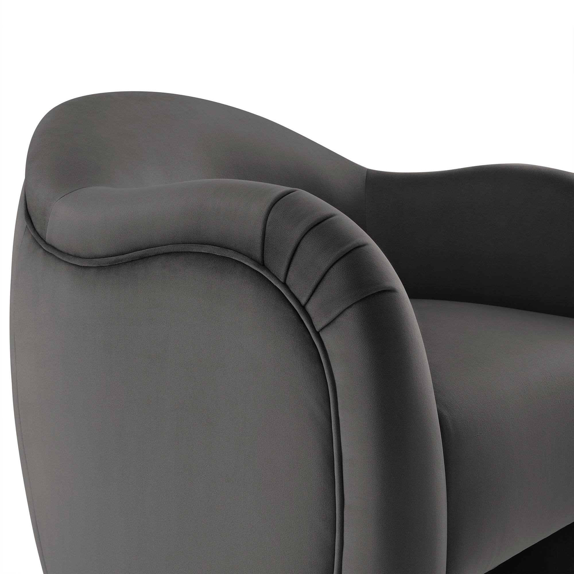 Alt View 5. Modway - Compose Performance Velvet Accent Chair by Modway - Storm Gray.