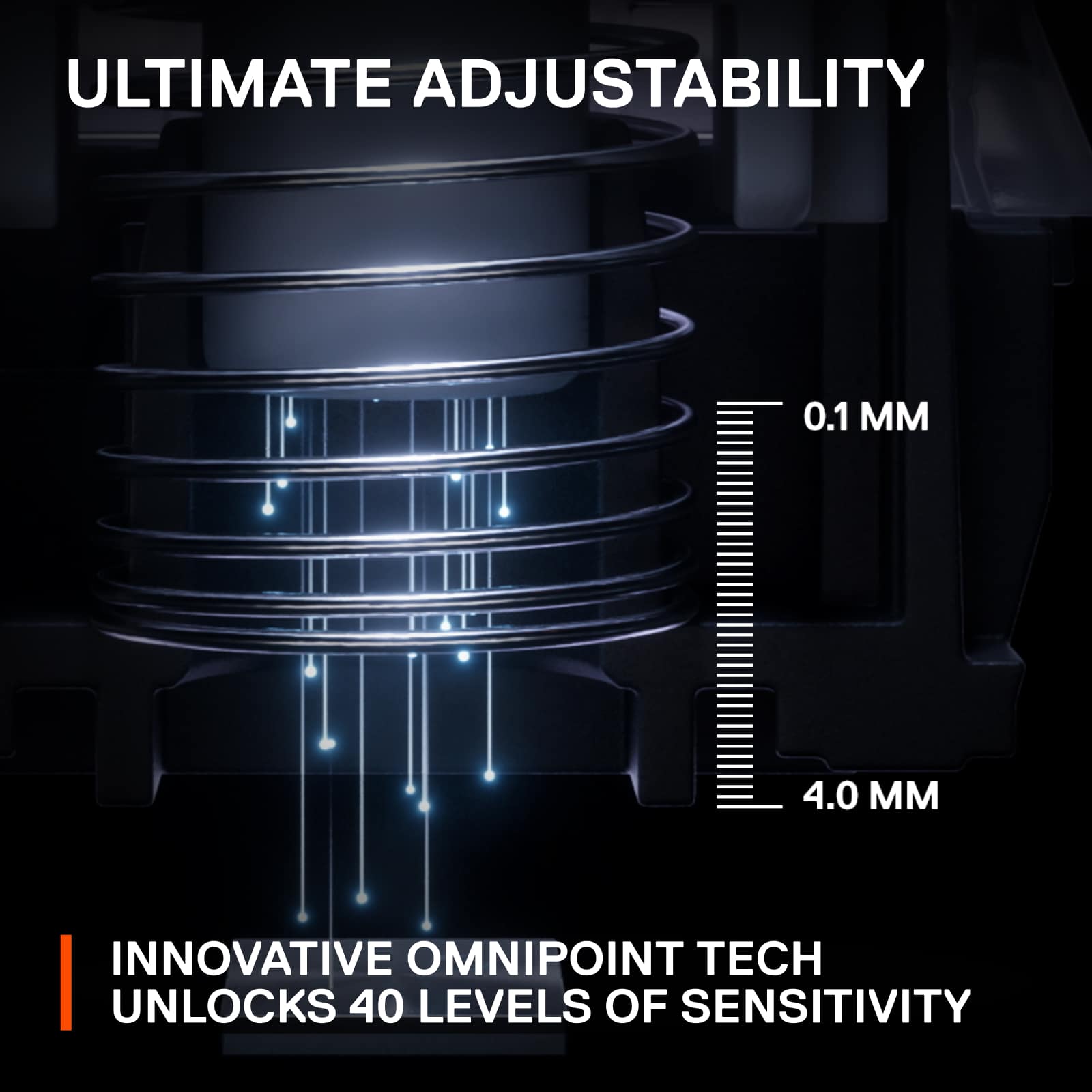 Ultimate Adjustability: 0.1 - 4.0 Innovative OmniPoint Tech Unlocks 40 Levels of Sensitivity.