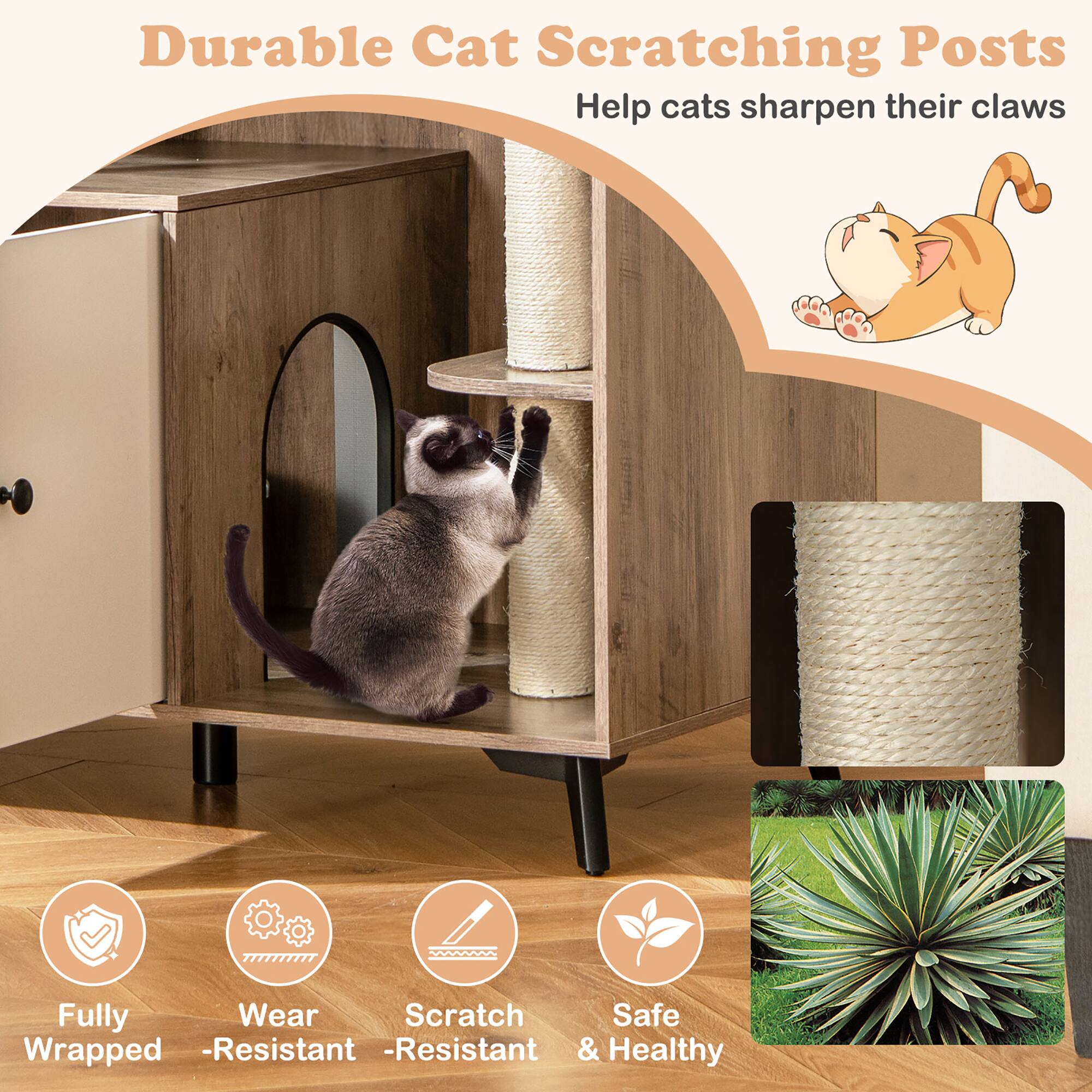 Durable Cat Scratching Posts  
Help cats sharpen their claws  

- Fully Wrapped  
- Wear-Resistant  
- Scratch-Resistant  
- Safe & Healthy