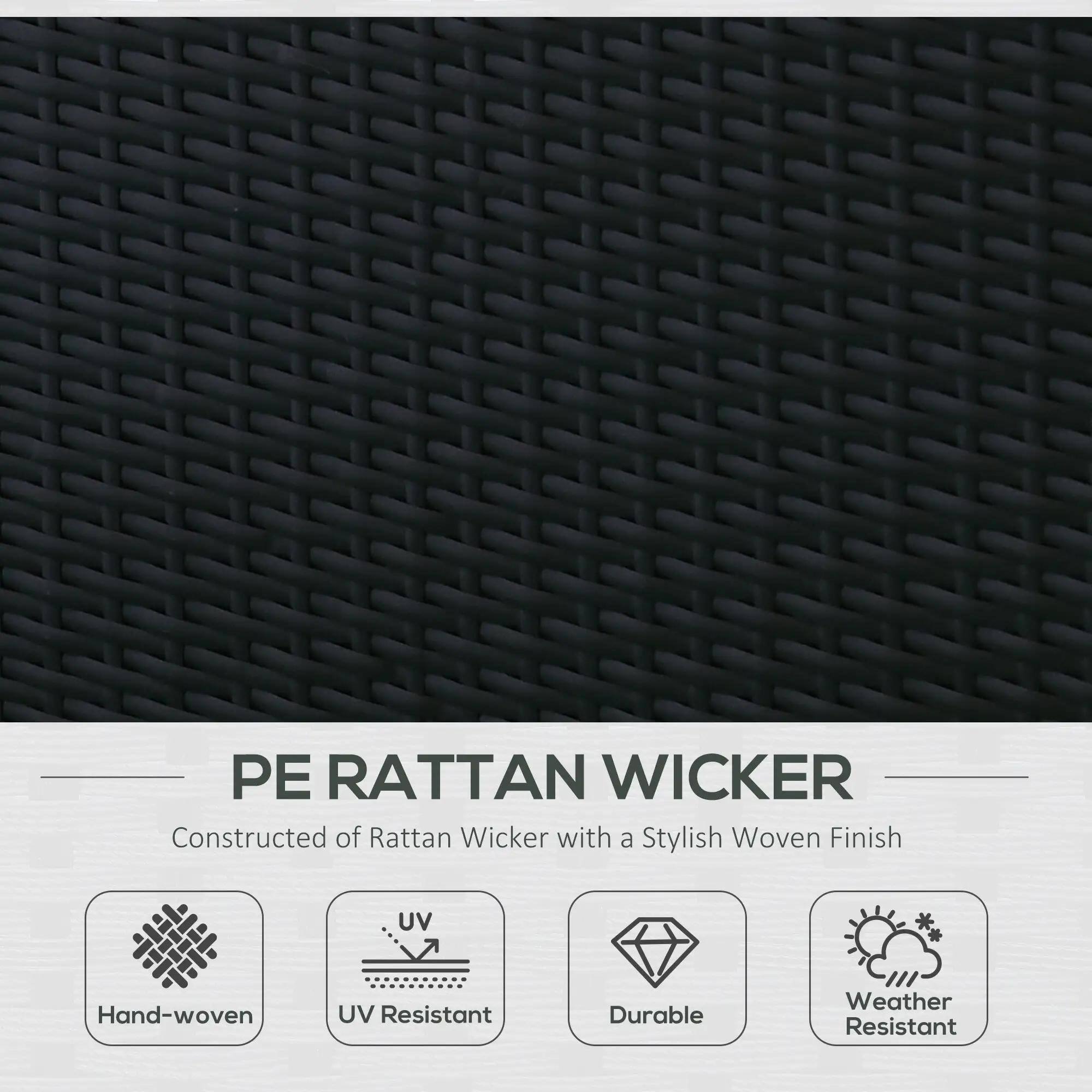 PE RATTAN WICKER
Constructed of Rattan Wicker with a Stylish Woven Finish
Hand-woven
UV Resistant
Durable
Weather Resistant