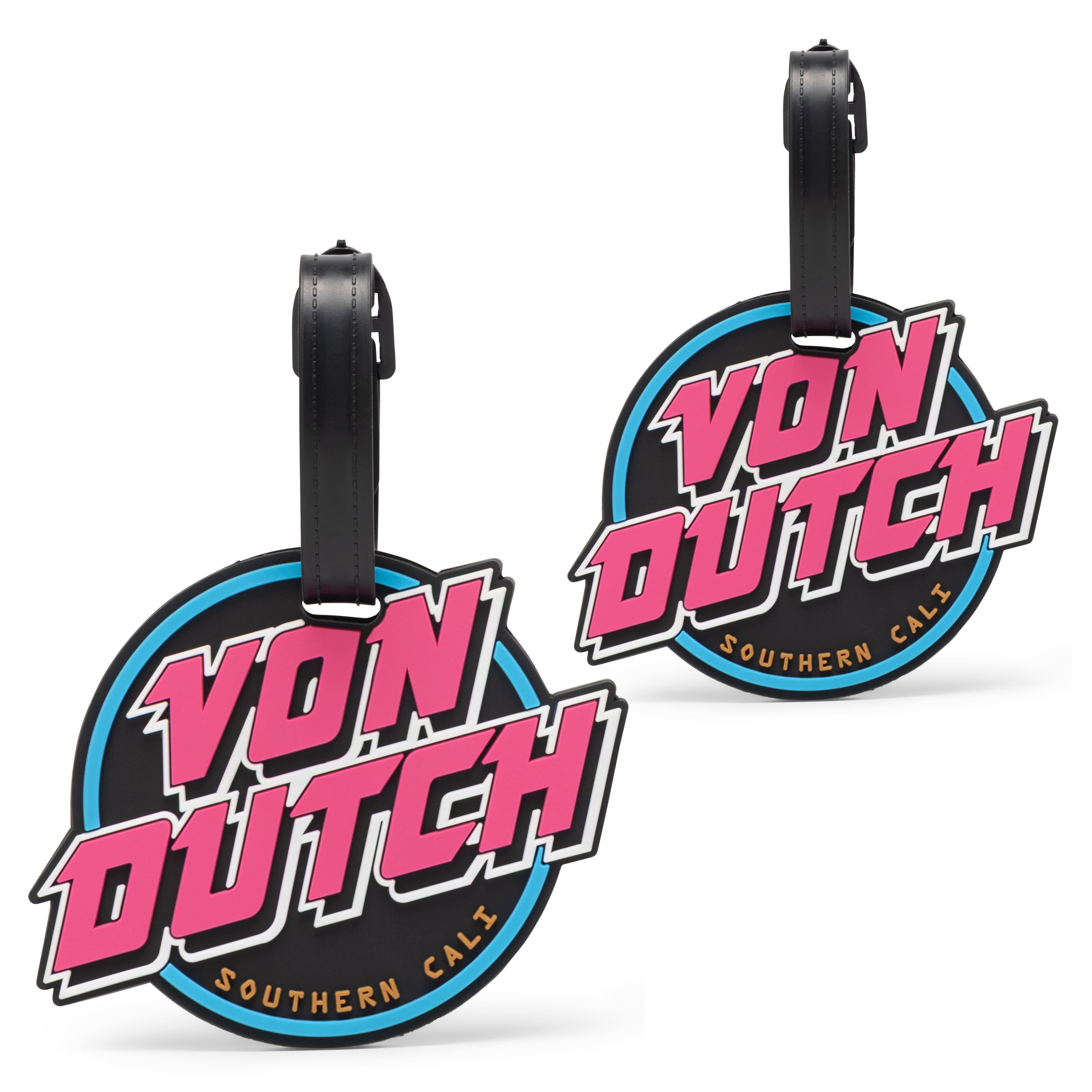 Von Dutch - 2-Piece Suitcase ID Tag Set with Adjustable Straps - 80s Neon price history on PriceWatchPro