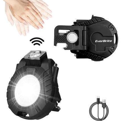 Front. Schertz - Mini Rechargeable Hat Clip Light – Magnetic, 6 Modes, 180° Rotating Bracket - Black.