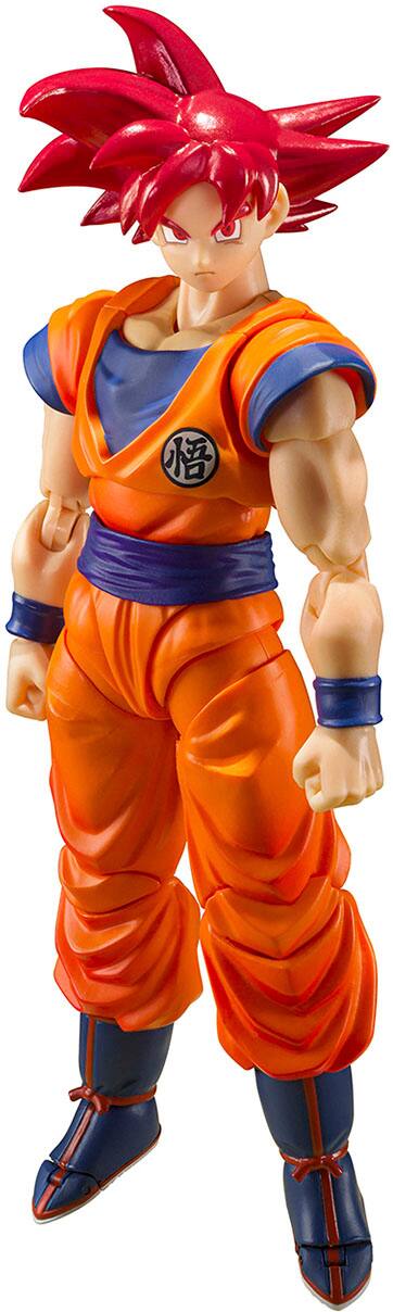 Alt View 14. Bandai - S.H. Figuarts - Super Saiyan God Son Goku - Saiyan God of Virtue  5.5" Figure.