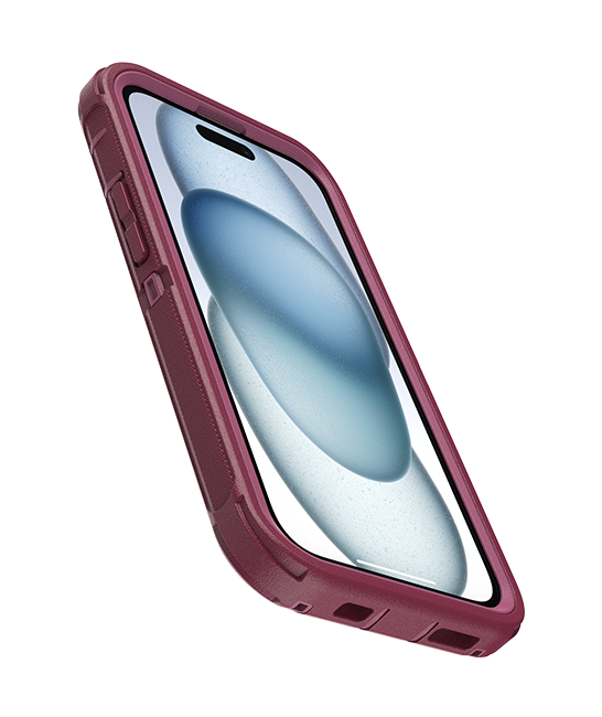 Back. OtterBox - OtterBox Defender Pro Series Dark Pink Case with MagSafe - iPhone 15/14/13 - Dark Pink.