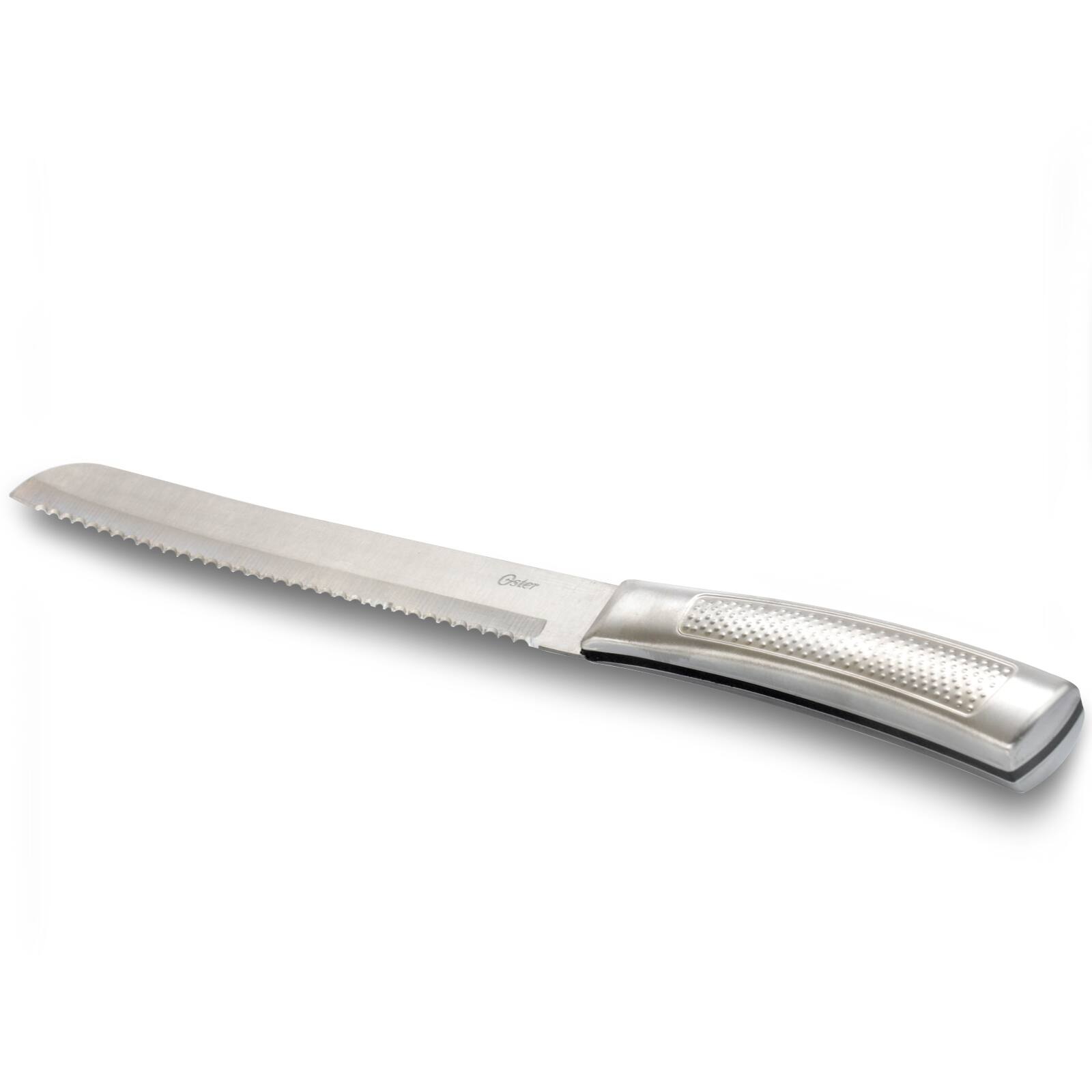 Alt View 5. Oster - Oster Wellisford 14 Piece Stainless Steel Cutlery Set with Black Rubber Wood Block - Black and Silver.