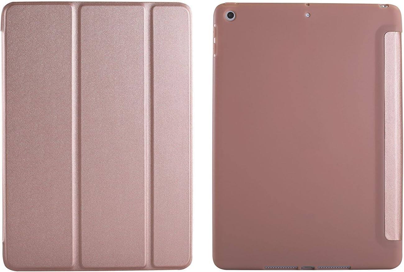 Alt View 1. DuraSafe Cases - iPad 8th Gen 10.2 inch 2020 Trifold Silicone Smart Case A2270 A2428 A2429 A2430 MYLC2 MYLA2 MYL92 MYLK2 MYMK2 MYN62 - Rose Gold.