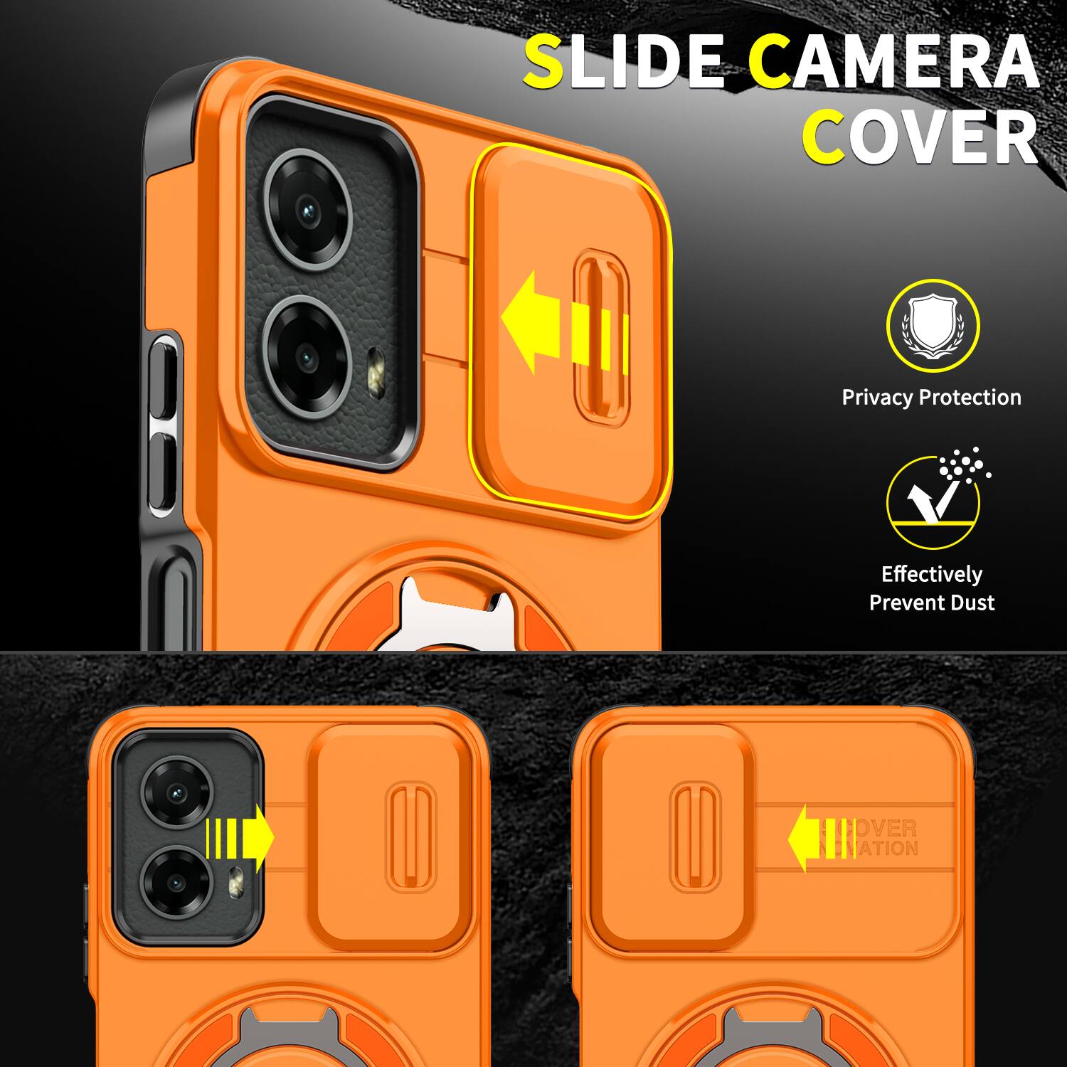 SLIDE CAMERA COVER

Privacy Protection

Effectively Prevent Dust

OVER ATION