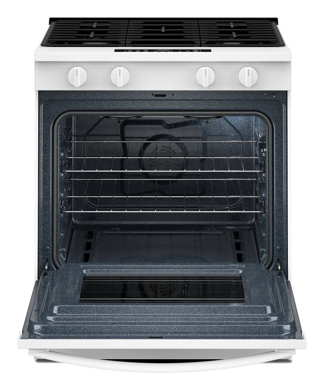 Alt View 10. Whirlpool - 5.0 Cu. Ft. Smart Freestanding Slide-In Gas Range with Air Cooking Technology and Steam Clean - White.