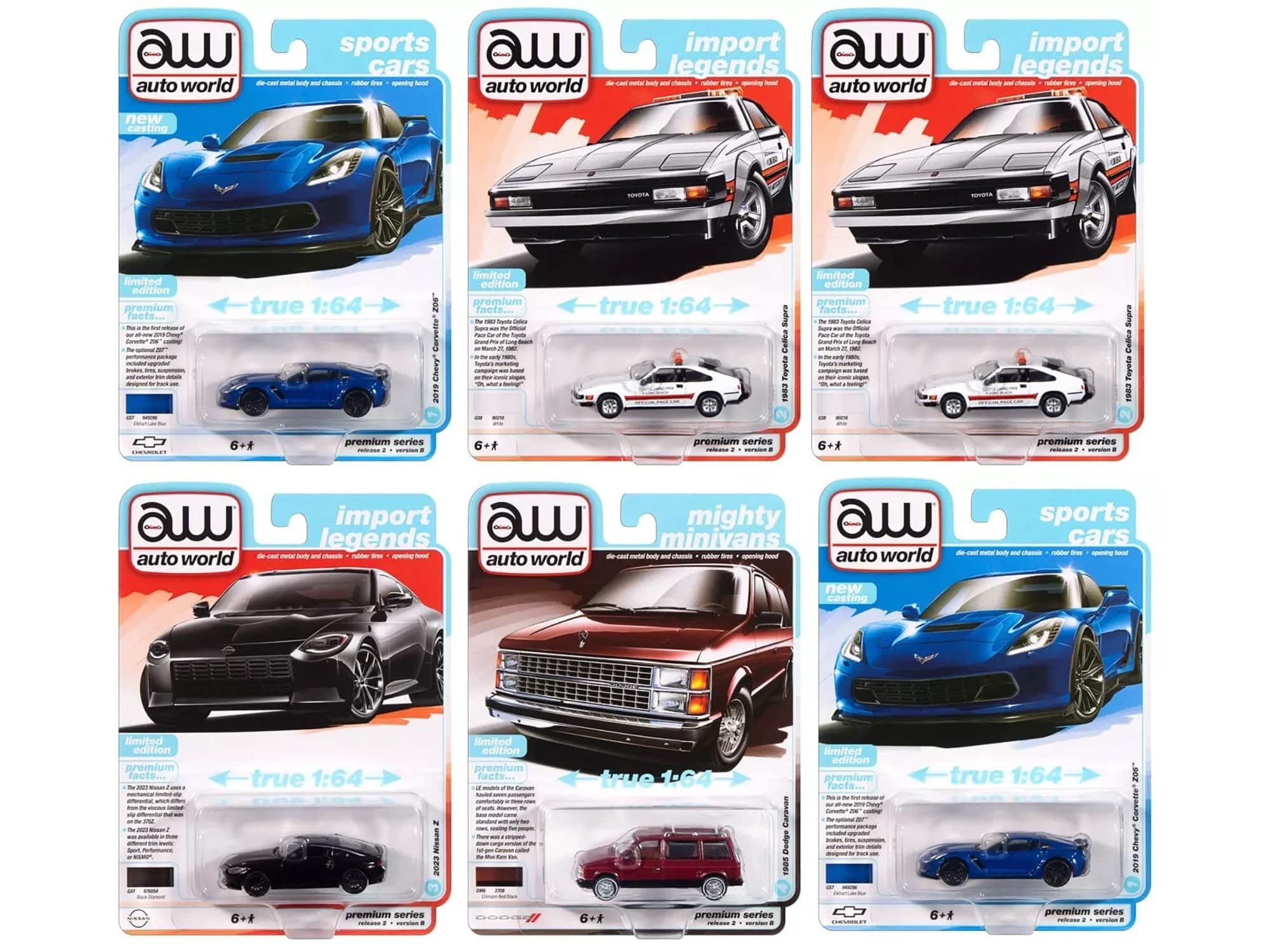 Autoworld - Auto World Premium 2024 Set B of 6 pieces Release 2 1/64 Diecast Model Cars by Auto World price history on PriceWatchPro