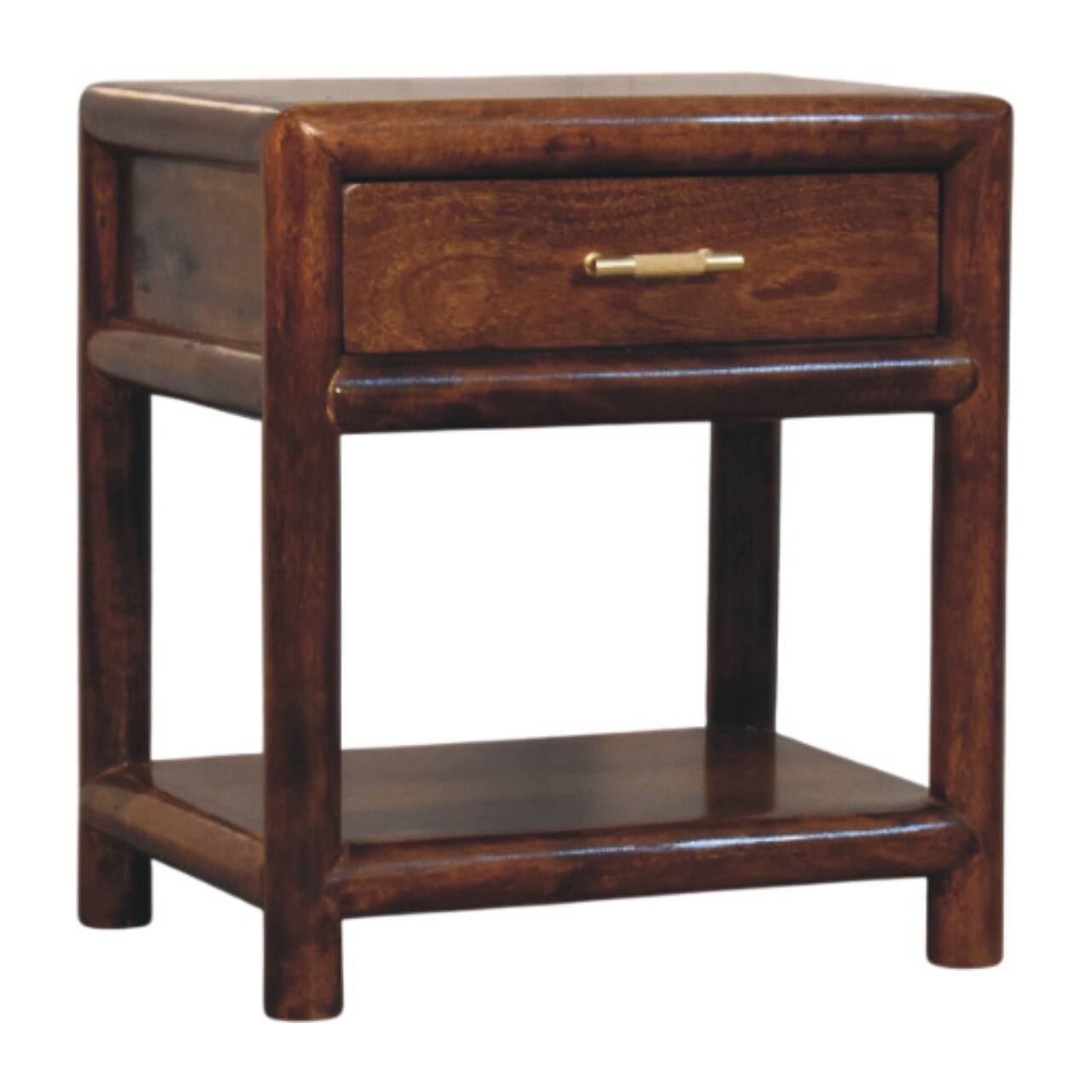 Left. Artisan Furniture - Artisan Furniture Solid Wood Regency Chestnut Nightstand, 1 Drawer - Chestnut.