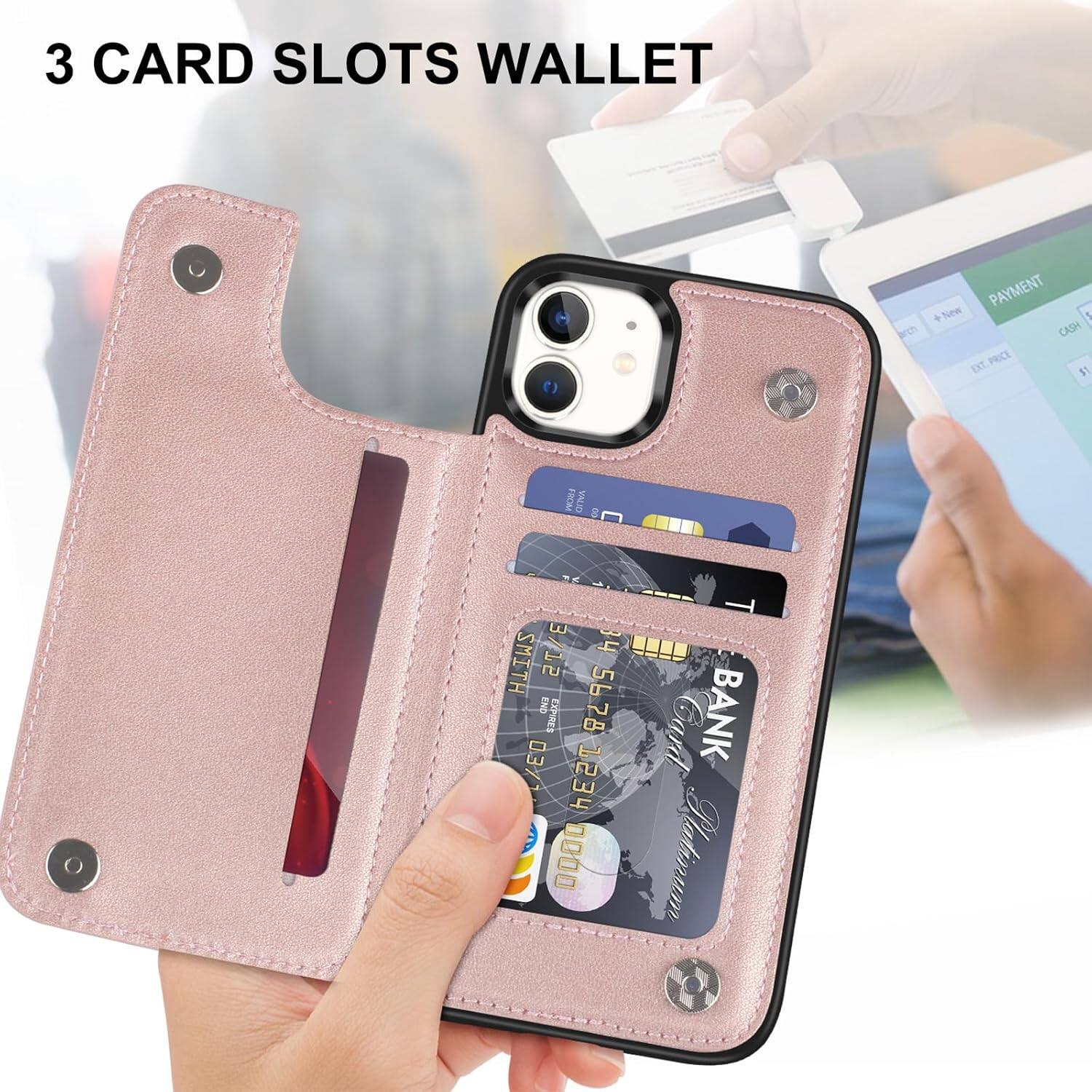 3 CARD SLOTS WALLET

PAYMENT + CASH EXT PRICE

FICA VNLO n T 3\T5 34 SMITH KND EXPIRES 5678 78 Card BANK 037 HESS 0000 Potinuon