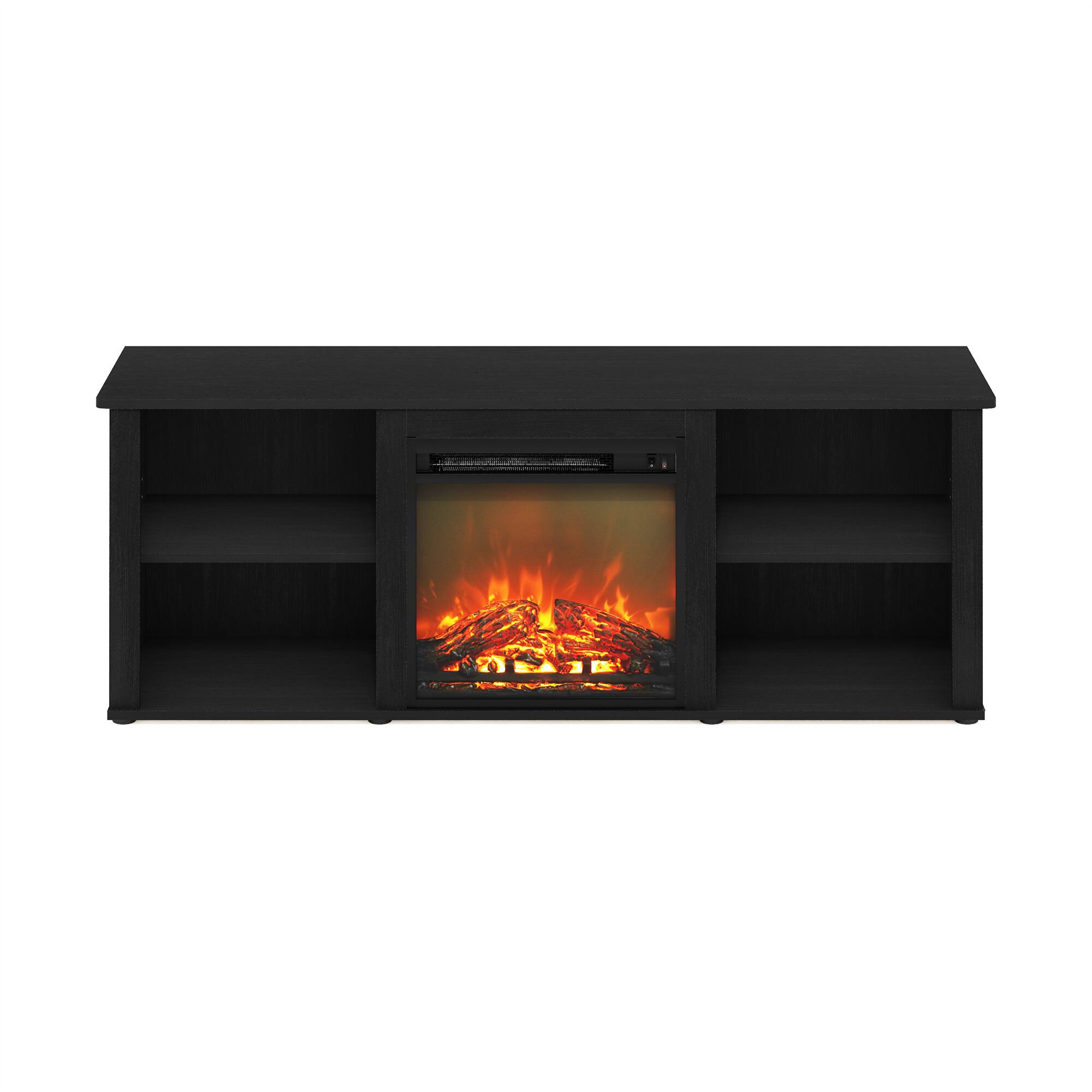Alt View 2. Furinno - Classic 60 Inch TV Stand with Fireplace - Americano.