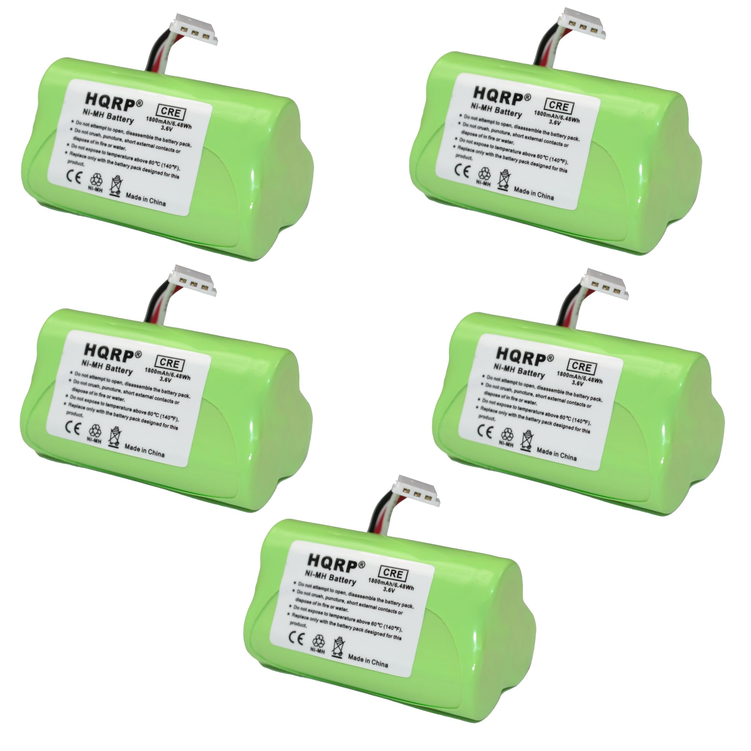 HQRP - 5-Pack 3.6 V 1800 mAh Ni-MH Speaker Battery Pack for Logitech Z515 S315i S715i