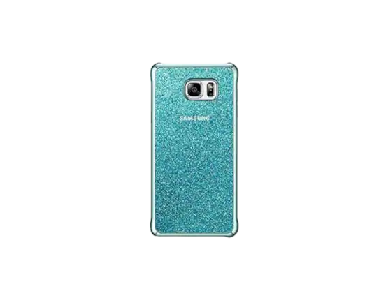 Front. Samsung - Samsung Galaxy Note5 Cover I Color: Glitter Blue - Glitter Blue.