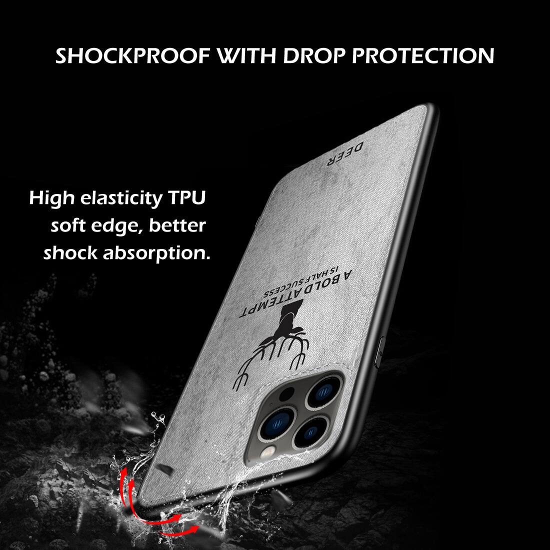 SHOCKPROOF WITH DROP PROTECTION

High elasticity TPU soft edge, better shock absorption.

A SUCCESS ATTEMPT IS HALF SUCCESS