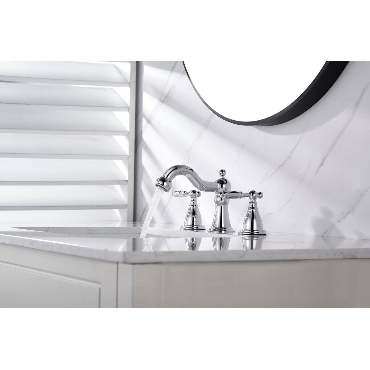 Angle. Bothwa Home - Bothwa Home Bathroom Faucet For bathroom Sink  With Two Handles And Supply Lines - Chrome.
