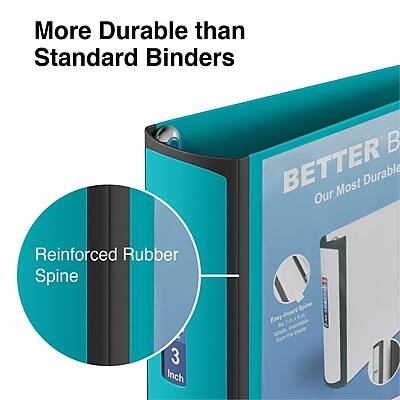 More Durable than Standard Binders

BETTER B
Our Most Durable

Reinforced Rubber Spine

Easy-insert 3 Inch