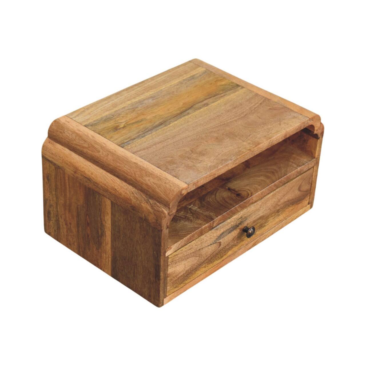 Alt View 5. Artisan Furniture - Artisan Furniture Solid Wood Avora Wall-Mounted Bedside - Beige.