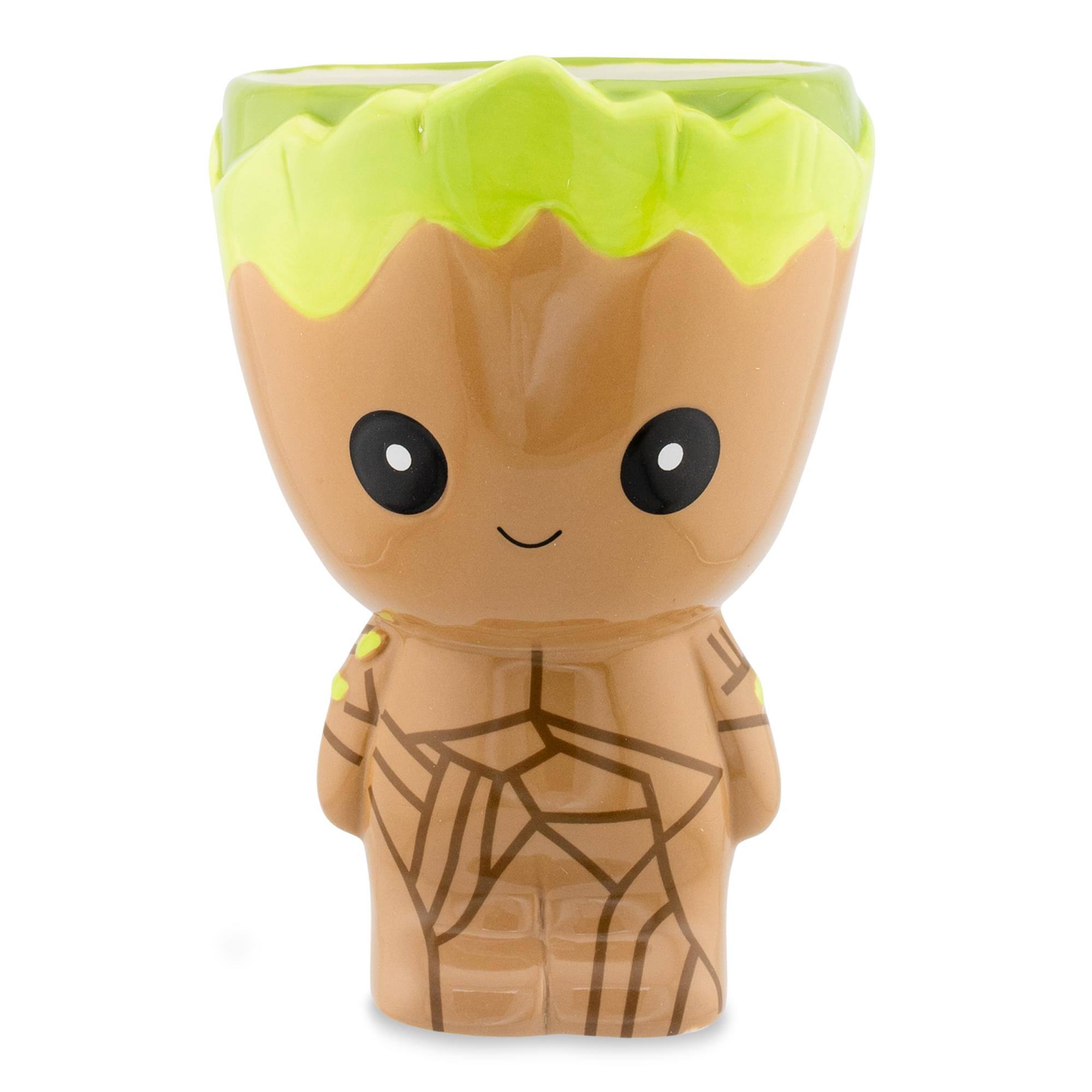 Front. Marvel - Marvel Studios Guardians of the Galaxy Baby Groot 20-Ounce Sculpted Ceramic Mug - Brown.